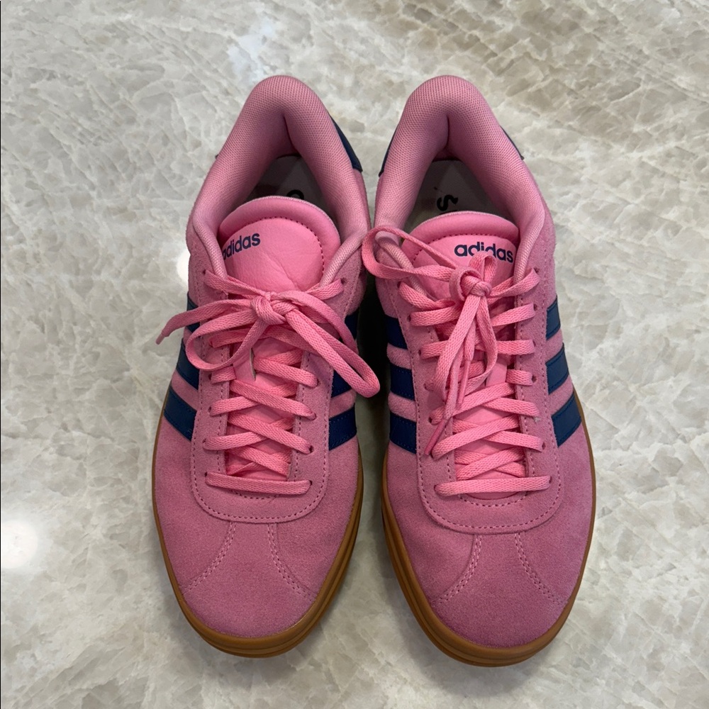 Adidas Women's Pink and Blue Sneakers